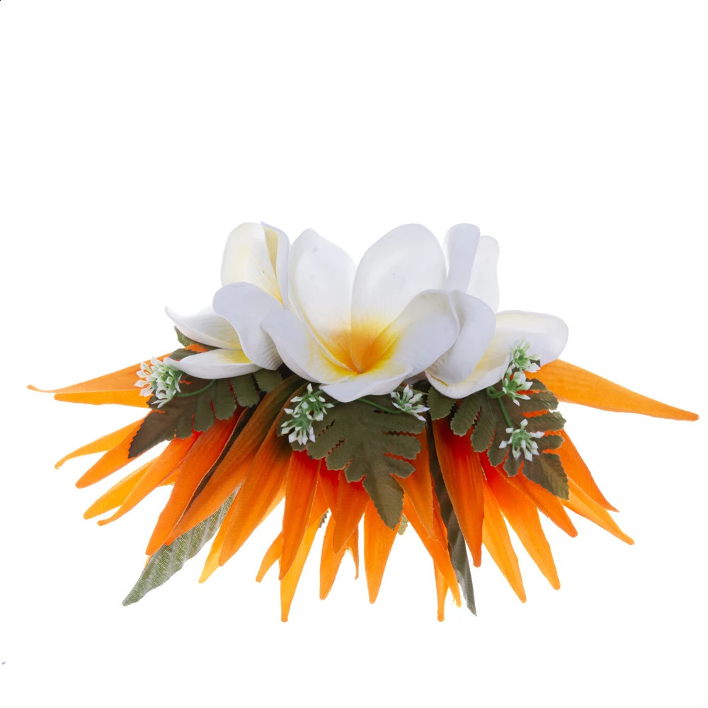 Artificial Silk Bird of Paradise Plumeria Hawaiian Foam Flower Hair Clip Decorative Hairpin Accessories for Women Girls KN-HC004 250420