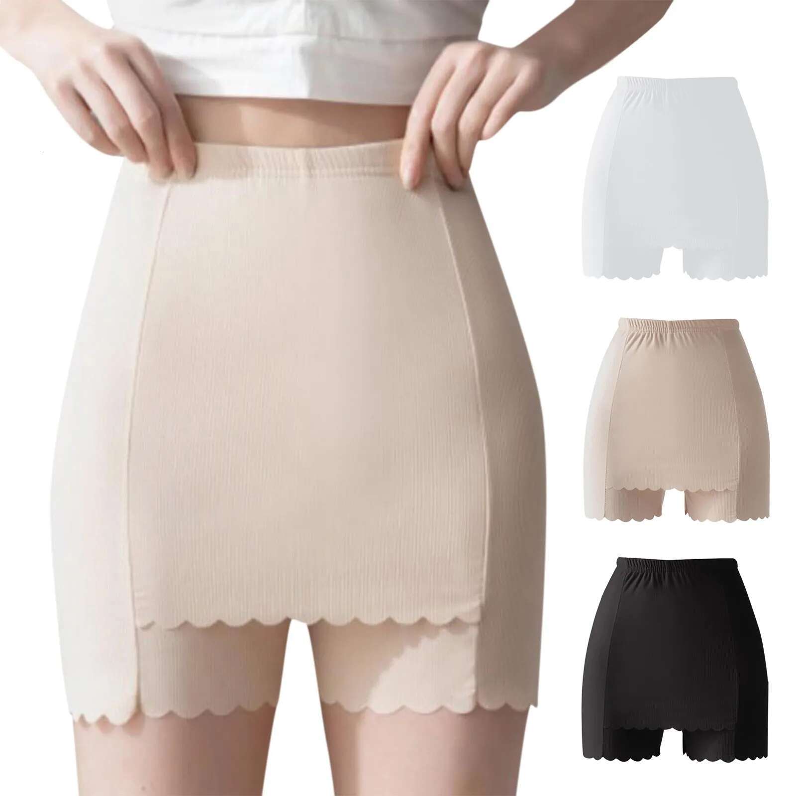 Dongdumaoyi Seamless Safety Shorts Pants Women Intimates Female Girl Solid Colors Summer Safe Panties Black White Skin Underwear Women S Tight Underwe