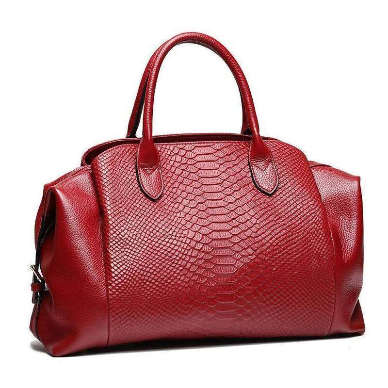 Genuine Leather Large Handbags Wild Serpentine Tote Female Shoulder Designer Lady Classic Crossbody Bags For Women Bag