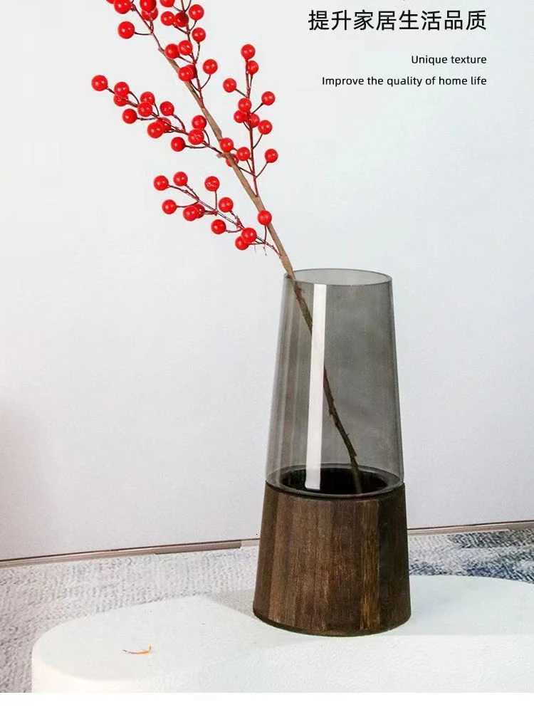 Nordic Light Luxury Simple Tabletop Glass Vase Landing South Bamboo Hydroponic Ware Transparent Tabletop Vase Decoration C251124