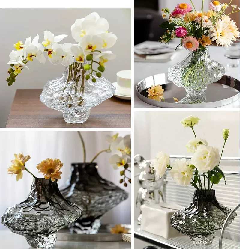 Luxury Nordic Minimst Style Frosting Glass Vase ic Home Living Room Decoration Stand For Flowers Decorative Vases Modern C2511247