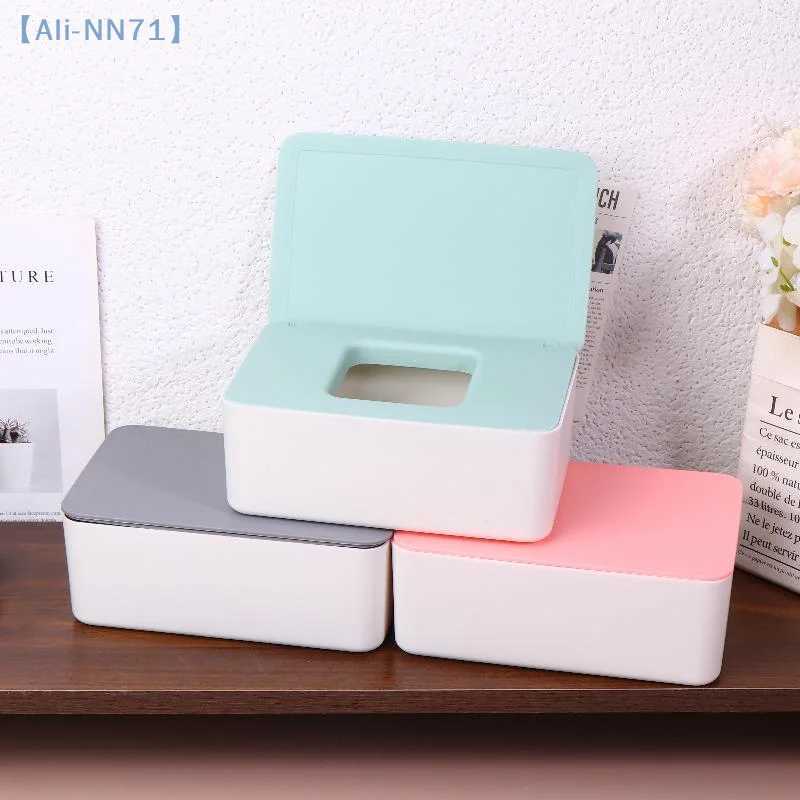 NN71Wet Tissue Box Paper Dispenser Portable With Lid Tissue Storage Box Holder Dustproof Baby Car Organizer NapkinM251124