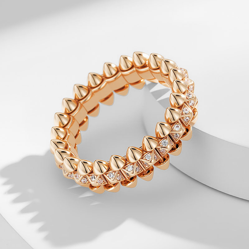 Luxury designer ring cow horn rings white stone material square diamond ring 6-10 size fashion versatile ring temperament ring high-end luxury fashion simple