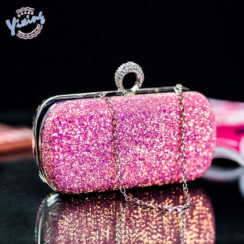 Dinner Bag Creative Sequin Dinner Versatile Ring Hand Clutch Women S Banquet Party Bag KQ