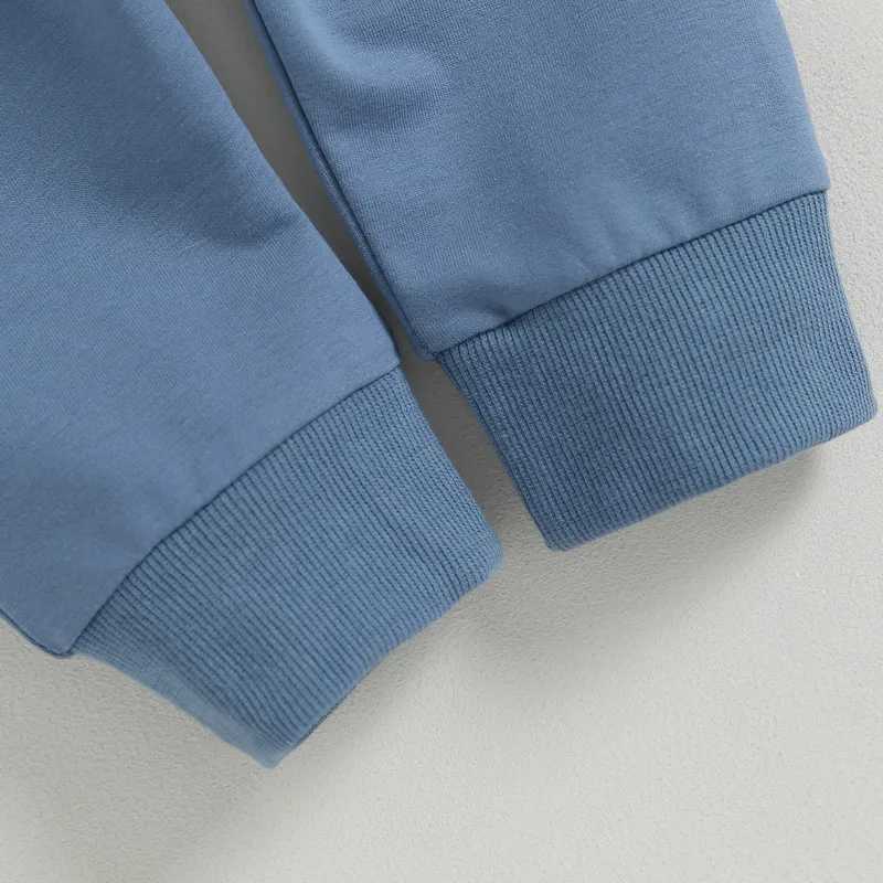 Clothing Sets Newborn Baby Boy Pant Sets Autumn Clothes 2 Piece Outfits Contrast Color Long Sleeve Sweatshirt and Elastic Pants Baby Items R250424