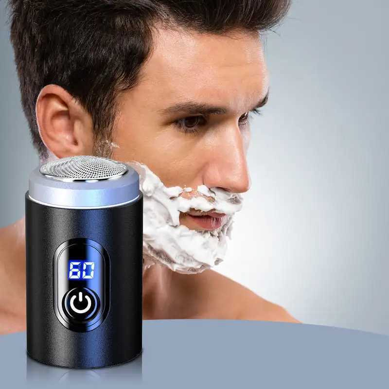 Mini Portable Rechargeable Shaver With Digital Display Mens Electric Razor Long Endurance Travel Wet Dry Shaver L251124