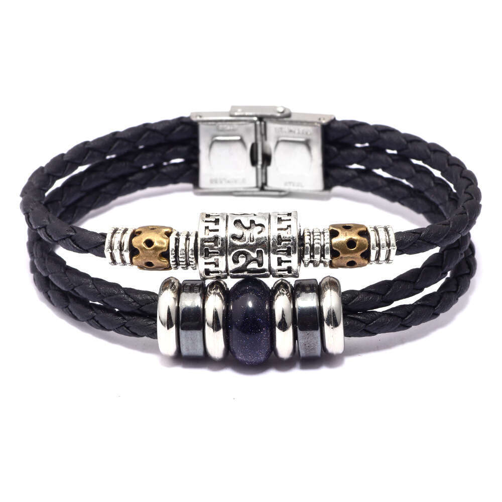 Fashion Lapis lazuli stainless steel buckle, tiger eye stone bracelet, natural stone, hidden sier jewelry