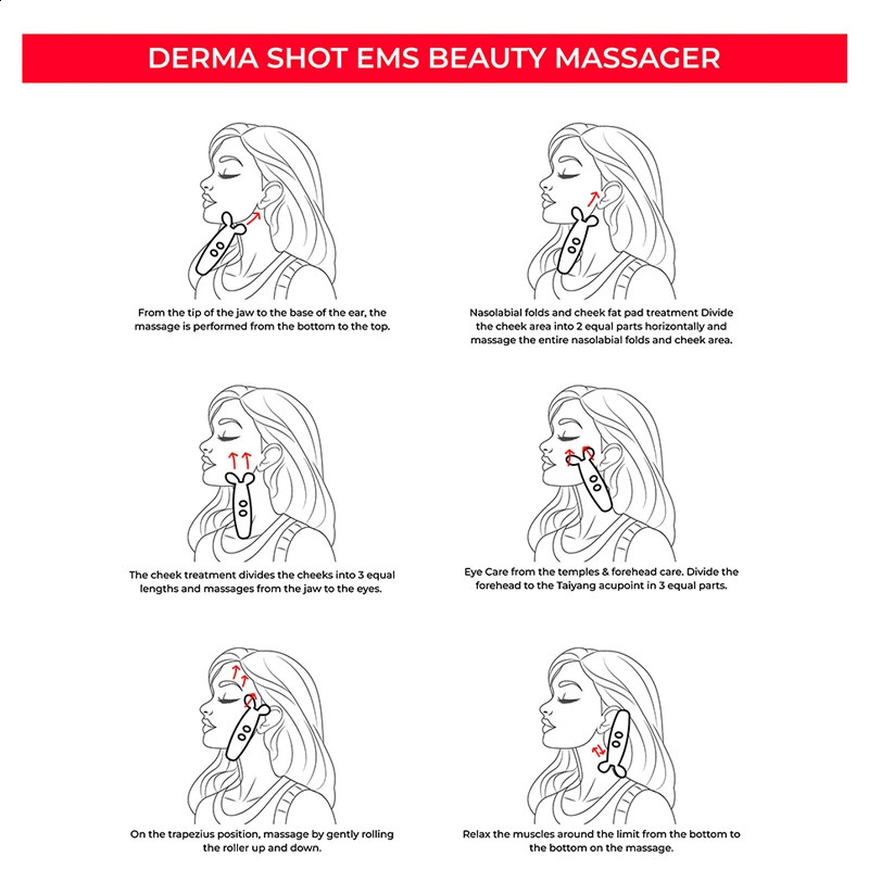 2025 EMS Face Machine Facial Massager Microcurrent Roller Skin Rejuvenation Double Chin Removal Beauty Device 250418