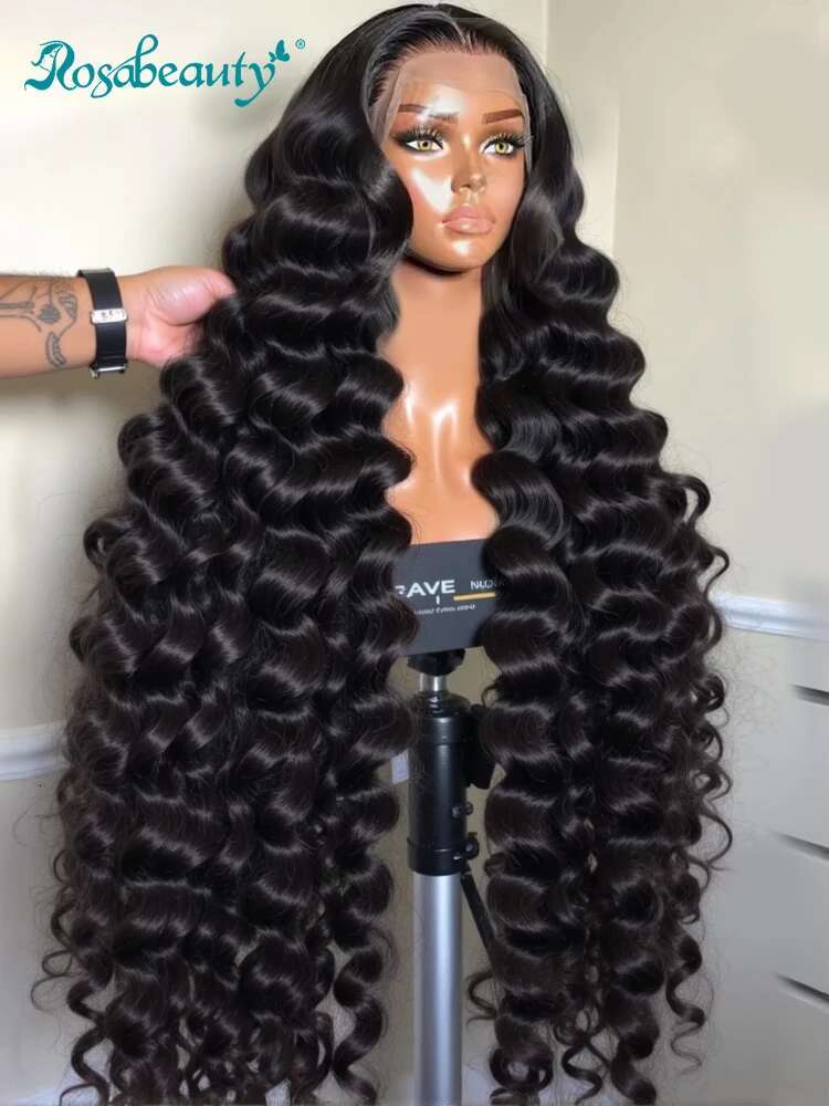 Rosabeauty Loose X Burmese Curly Raw Density X HD Lace Front Human Hair Wigs X Deep Wave Frontal Wig Tote Bag Tote Bag