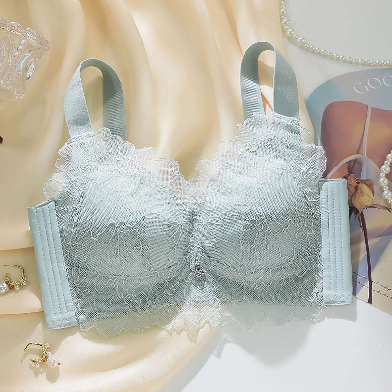Dongdumaoyi Full Thin Cup Ventilate Underwear Adjustment Type Lace No Steel Ring Absorb Sweat Comfortable Soft Leisure Bra Women S Tight Underwear