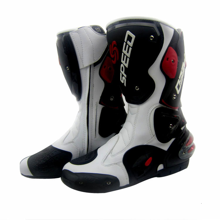 Motorcycle Boots Men Women Riding Mid-Calf Ankle Protective Shoes Moto Motorbike Equipment Racing Long Boot B1001