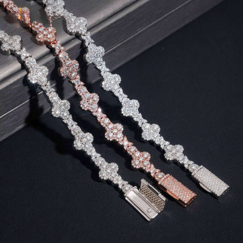 Premium Jewelry GRA Certificate Iced Out 10mm Sterling Sier Hip Hop Cross Moissanite Bracelet aaa