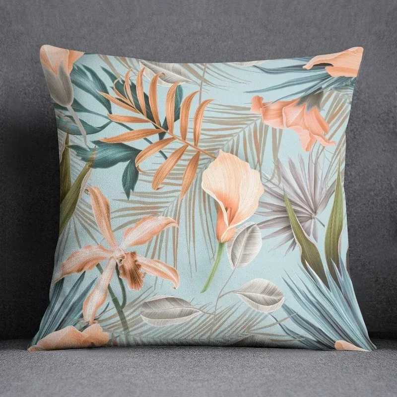 Tropical Flower Series throw pillow cover with short plush print for living room sofa decoration cushion cover pillow covers G251124