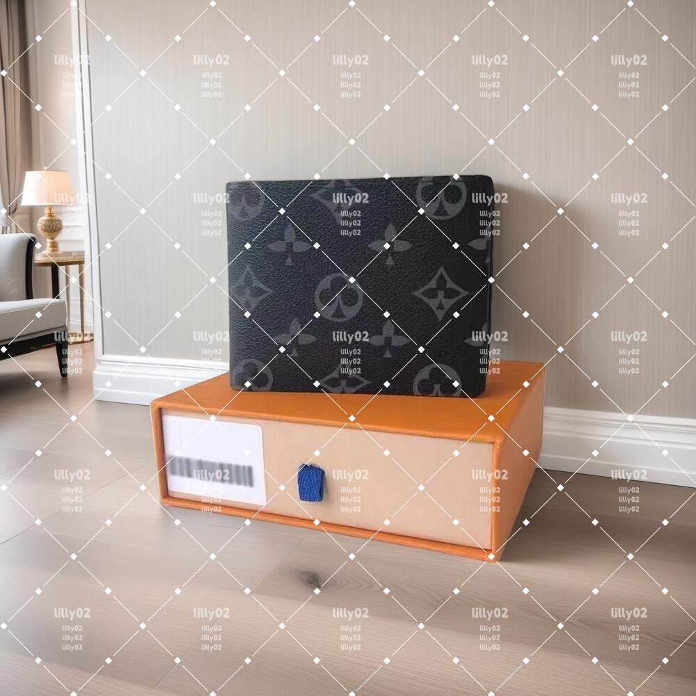 High quality Designers Luxury Genuine Leather Wallets cardholder France Paris plaid style billfold luxurys mens women short wallet High-end Purse Crossbody Bag 10A