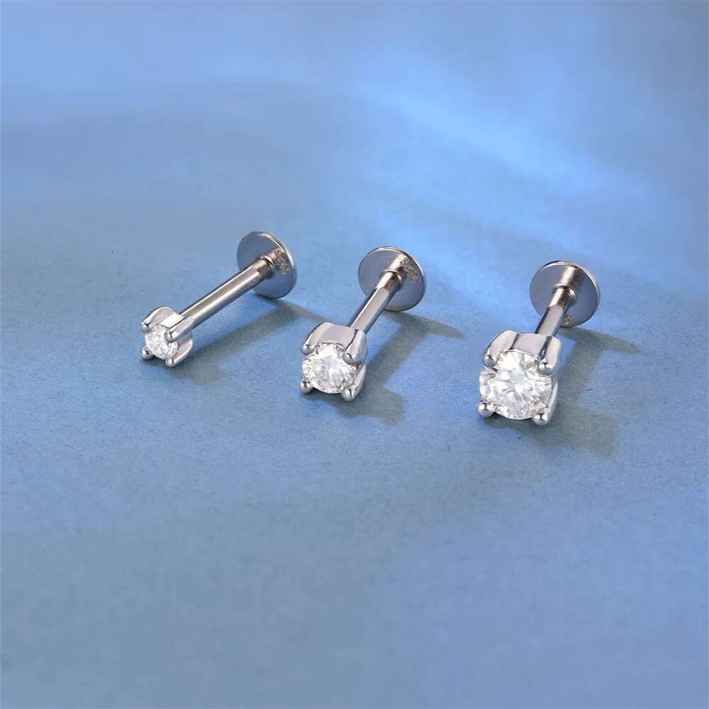 Aide Mini 2/3/4Mm Moissanite For Women Sterling Sier Earring INS Trend Wedding Ear Studs Jewelry Brincos De Pratas