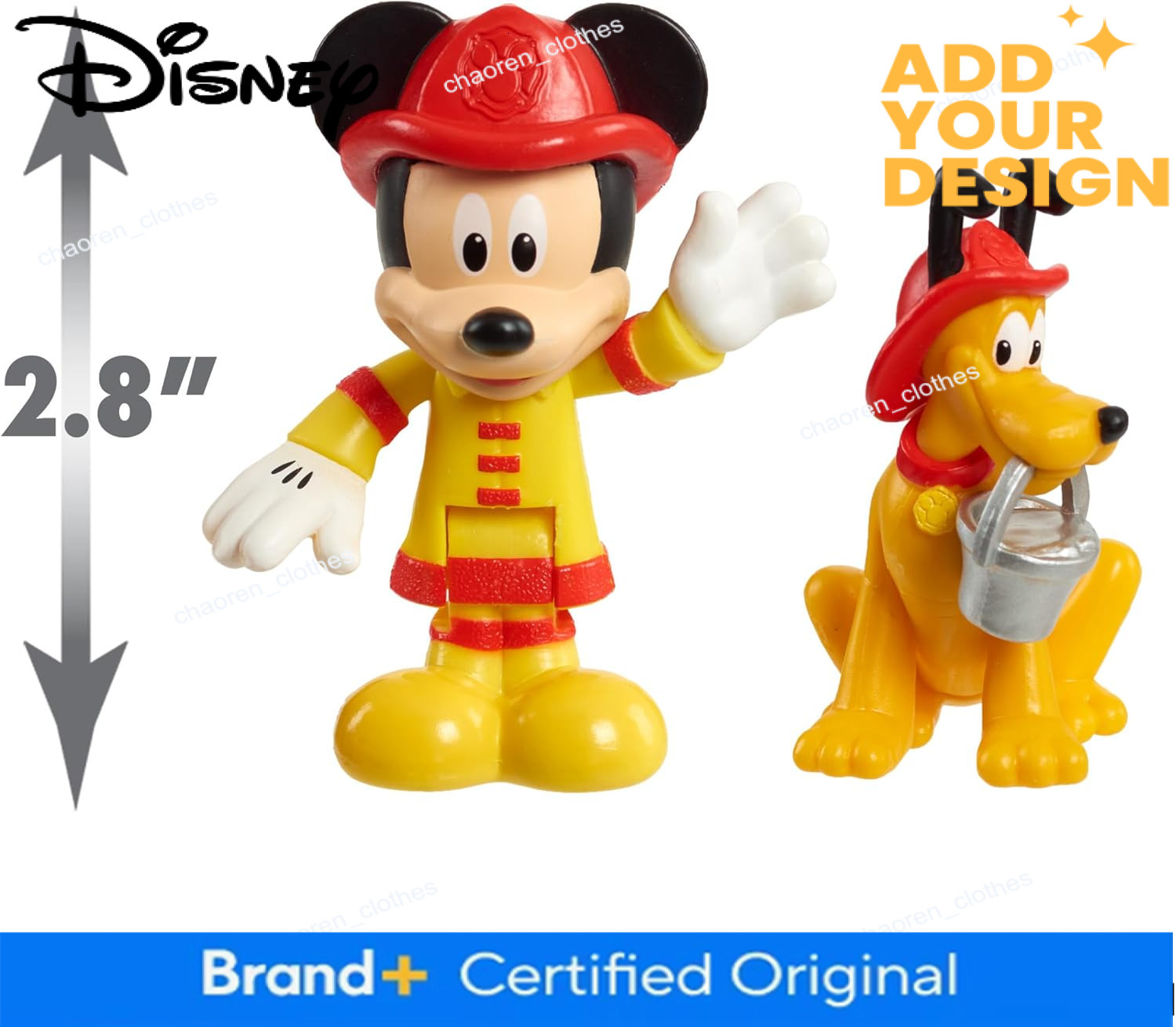 Disney custom Mickey Mouse Mickey Fire Engine Figure Vehicle Playset Lights and Sounds Kids Toys for Ages Up by Just Play