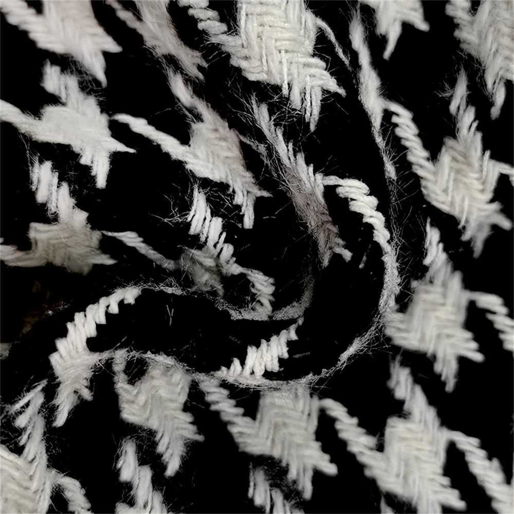 Womens Houndstooth Outerwears Jacket Stand Collar Long Sleeves Autumn Winter Fall Clothes 2024 Women Classics Coat J251124