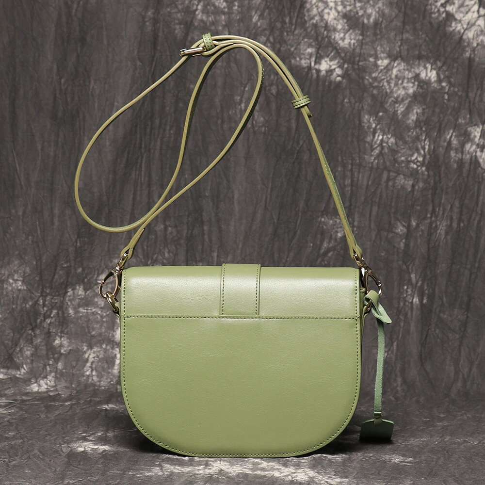 LUOKIR New Women's Genuine Leather Shoulder Crossbody Fashionable Versatile Envelope Half-Moon Shell Phone Bag