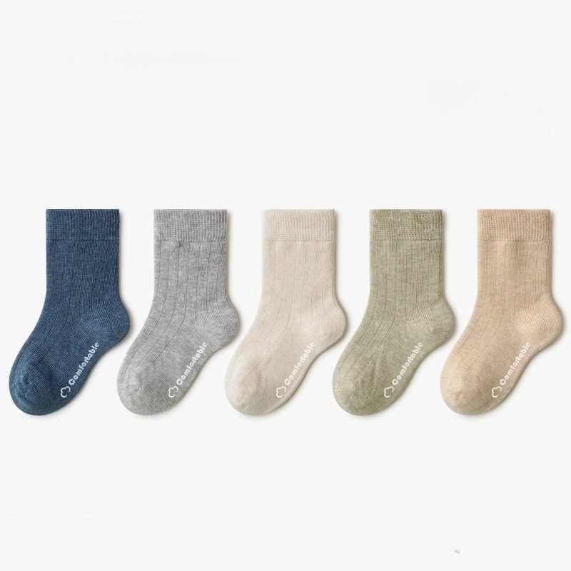 100 Cotton Anti-Slip Long Socks for Infants 0-12 Years High Ribbed Fashionable Boys Girls Newborn Baby Socks G251124