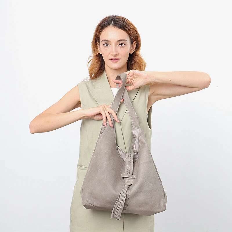Designer Bag SC Brand High Quality Cow Shoulder Bag For Women Fashion Tassel Design Ladies Large Hobo Genuine Leather Female Handbags