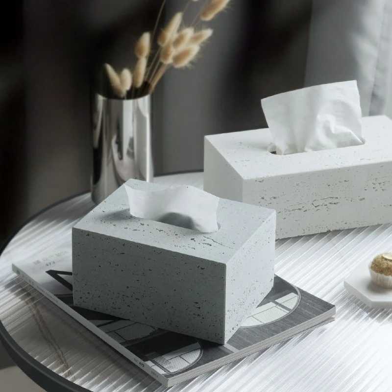 Light Luxury Tissue Box Living Room Coffee Table Tissue Box Retro Dining Room Desktop Napkin Storage Home Decoration AccessoriesM251124
