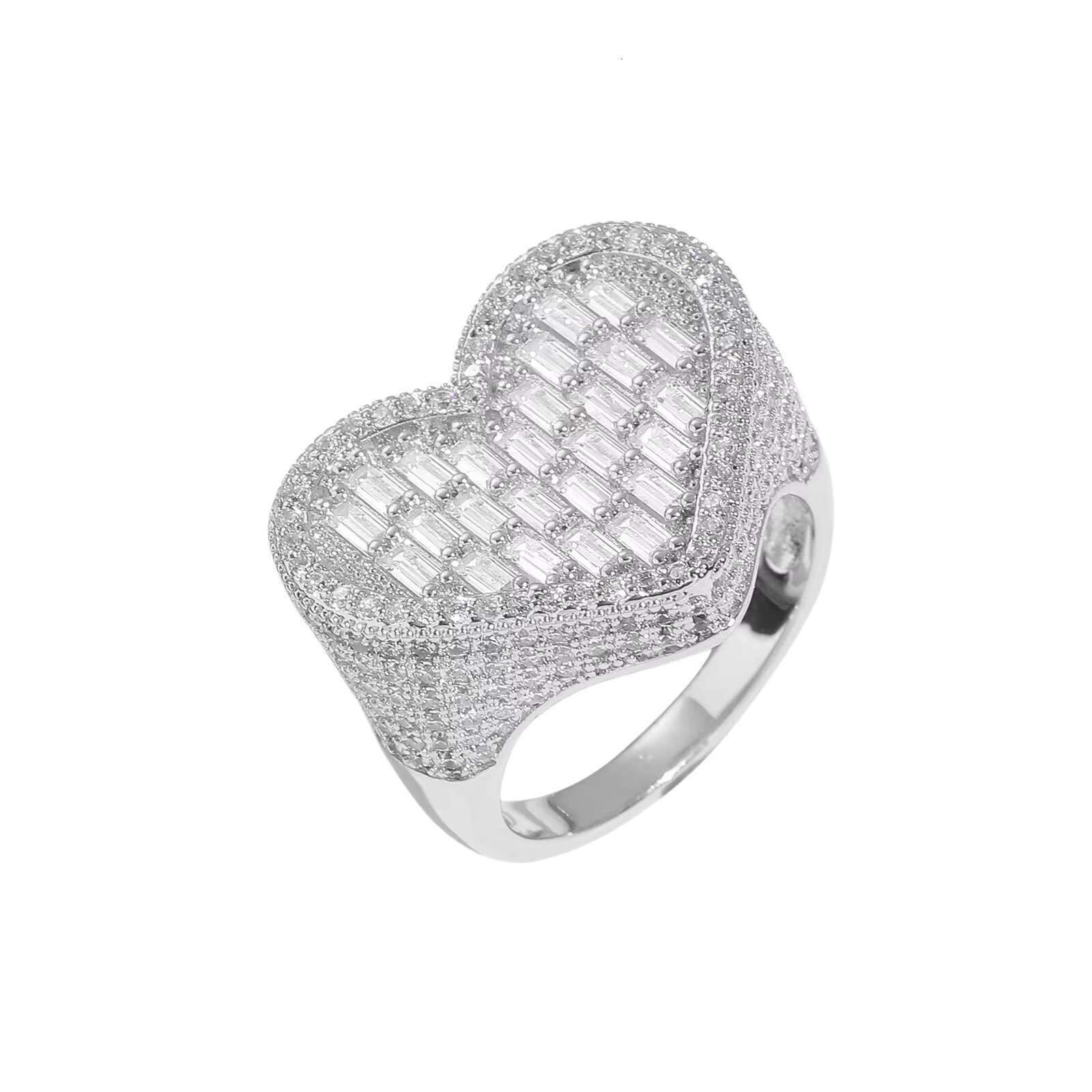 Hot Selling Hip Hop Bling Ring Iced Out Personalized Mens Ring Micro Inlaid Zircon Full Diamond Jewelry Women Accessory