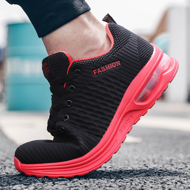 Air Cushion Sneakers For Men Lightweight Breathable Mesh Running Shoes Large Size Sport Shoes