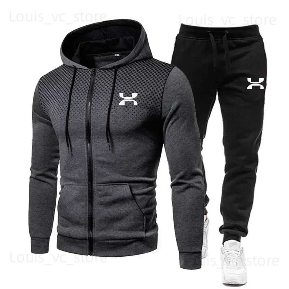 2025 Fashion Tracksuit For Men Hoodie Gym Clothing Men Running Set Sportswear Jogger MenS Tracksuit Winter Suit Sports T251124