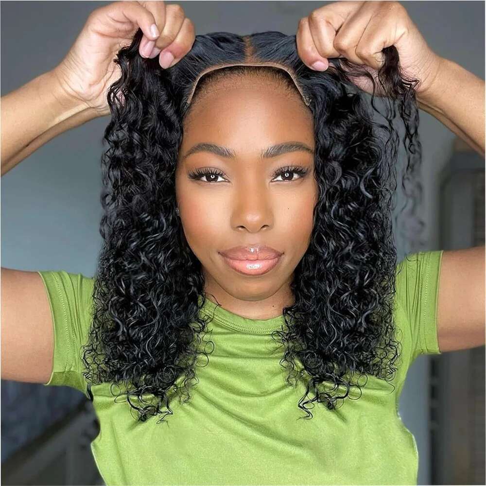 X Put On And Go Glueless Bob Human Hair For Women Kinky Curly Front Wig Plucked Pre Cut Lace Ready To Wear Tote Bag Tote Bag