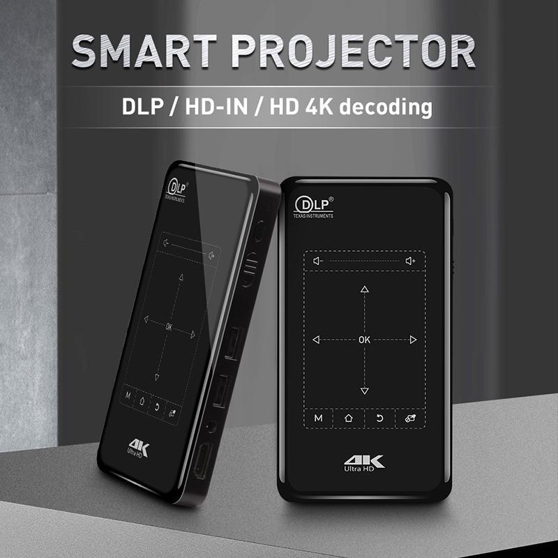 P09-II Portable DLP Mini Pocket Projector Android 9.0 2GB 32GB Home beamer Support 4K Decoding for home theater Video Proyector