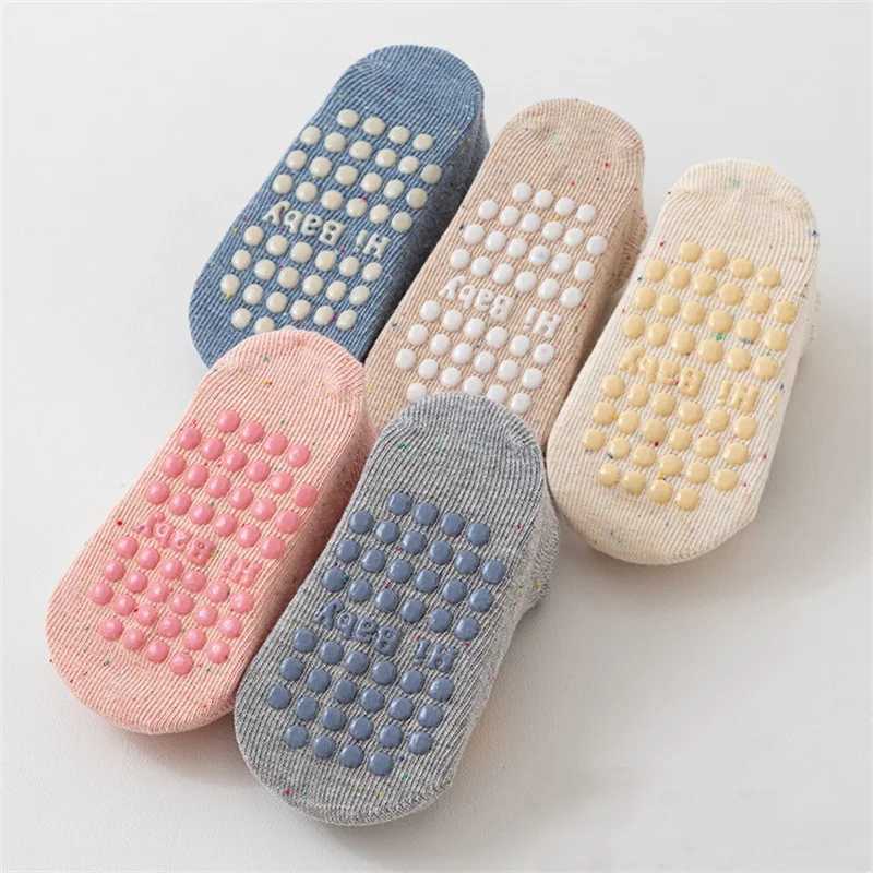 Kids Floor SOCKS 0-5 Years Soft Cotton Anti-slip Sports SOCKS for Baby Toddler Boys Girls Autumn Winter Home Wear G251124