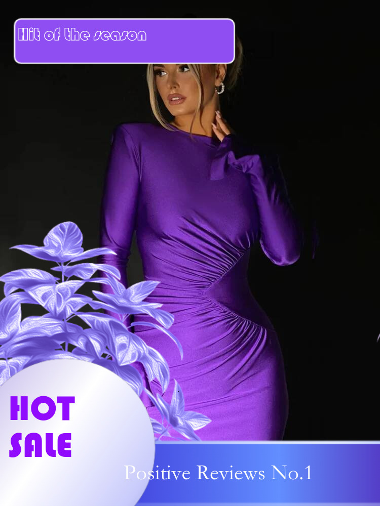 Dongdumaoyi Townlike Pleated Slim Bodycon Dress Women Autumn Winter Nightclub Sexy Party Elegant Maxi Long Dresses Vestidos
