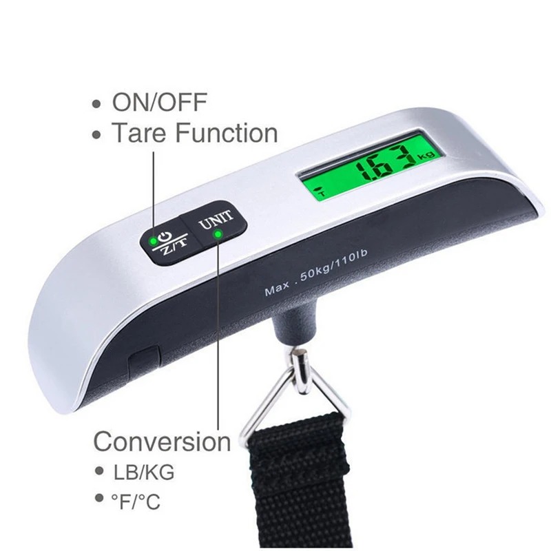 wholesale Digital LCD Display 110lb/50kg Electronic Lage Hanging Suitcase Travel Weighs Baggage Bag Weight Balance Portable Scale Tool