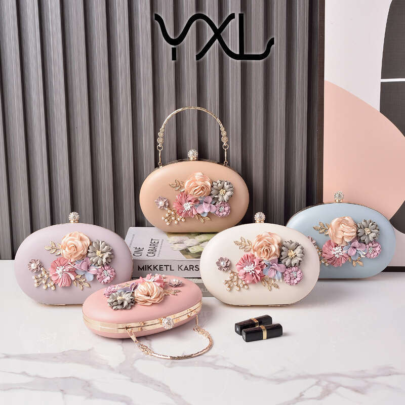 Dinner Bag New Flower Macaron Handheld Banquet Party Bridal Bag KQ