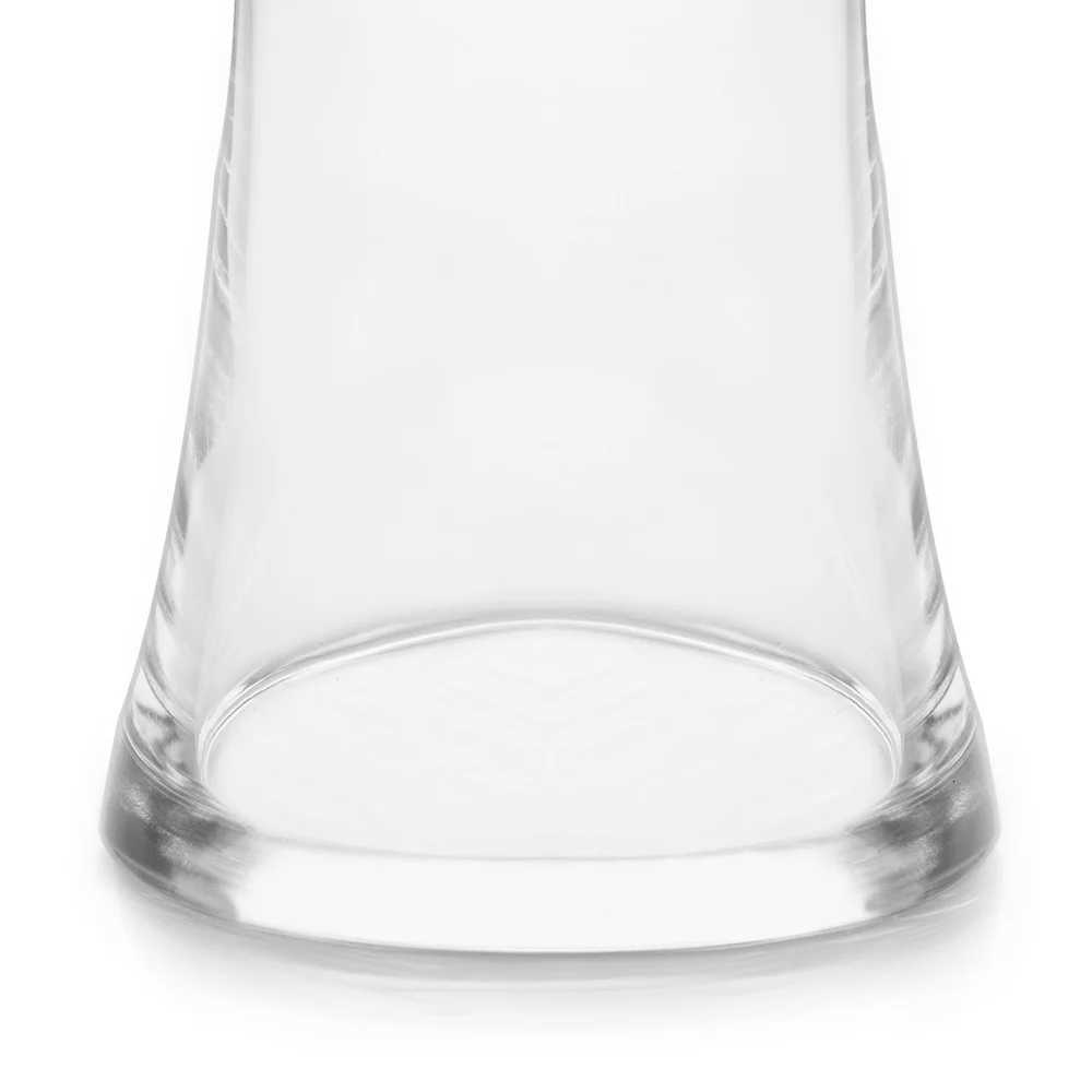 2 Pack Clear Glass 8 Inch Floral Vase Elegant Design Sturdy Base Perfect Home Office Tabletop Decoration C251124