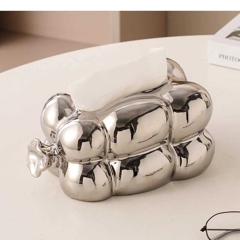 Light Luxury Ceramic Tissue Box Napkin Holder Living Room Desktop Storage Decoration Home Decor ArtM251124