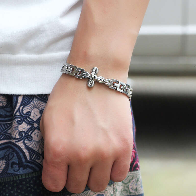 Bracelet, metal cross, hollowed out alloy accessories, wristband, cool and fashionable street accessories
