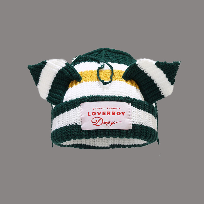 Thickened woolen hat Cute pig ears knitted hat Y2K designer beanie bonnet winter hat luxe mens beanie designer winter hat beanie men hats designers wo - view 5