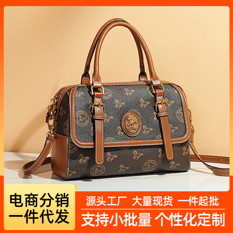 Massa One Handbag New Vintage Fashionable Versatile Horizontal Pillow Printed Cross Shoulder Women S Bag Tote Bag