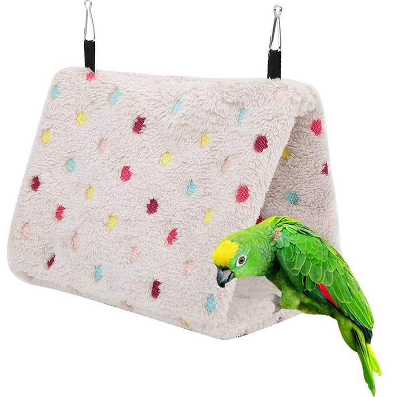 Bird Bed Parrot Cage Accessories Nest Parakeets Hut Tent Birds Toy Hammock Conure House Budgie Shed Hanging Cave Perch for Cockatiel Quaker Lovebirds 