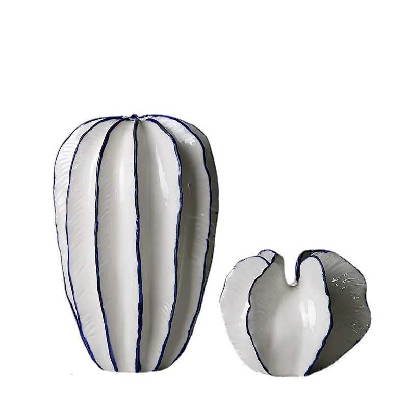 Star fruit ceramic vase ornament ins light luxury living room entrance decoration C251124