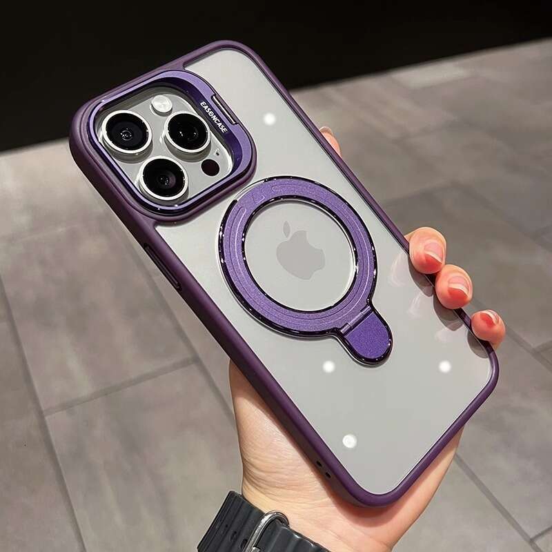 Lens bracket suitable for Apple 15 phone case magnetic suction iPhone 16 Promax new 13 transparent protective cover