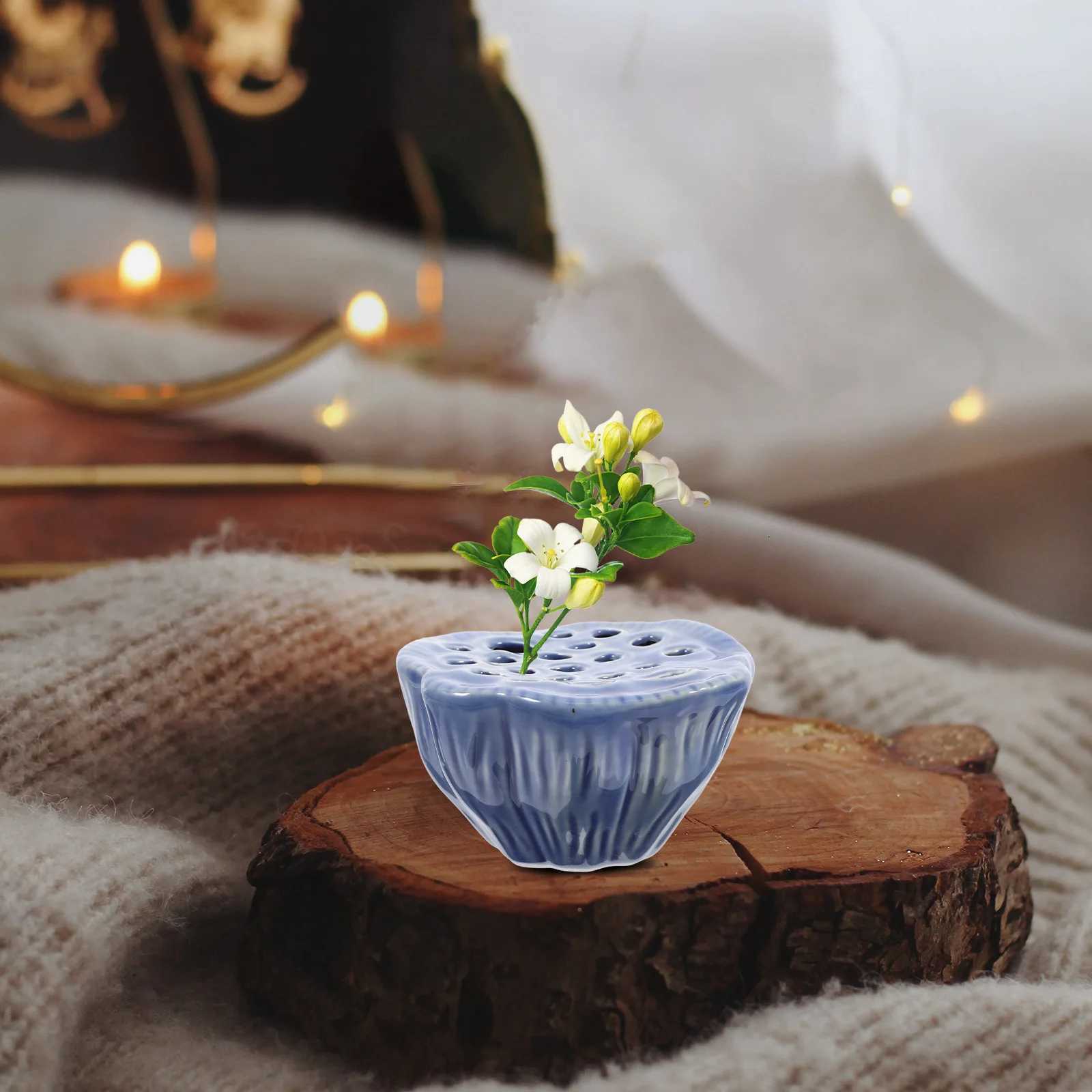 Lotus Pod Ceramic Vase Elegant Minimst Flower Holder Decorative Flower Arrangement Table Centerpiece Decor Table Decor C251124