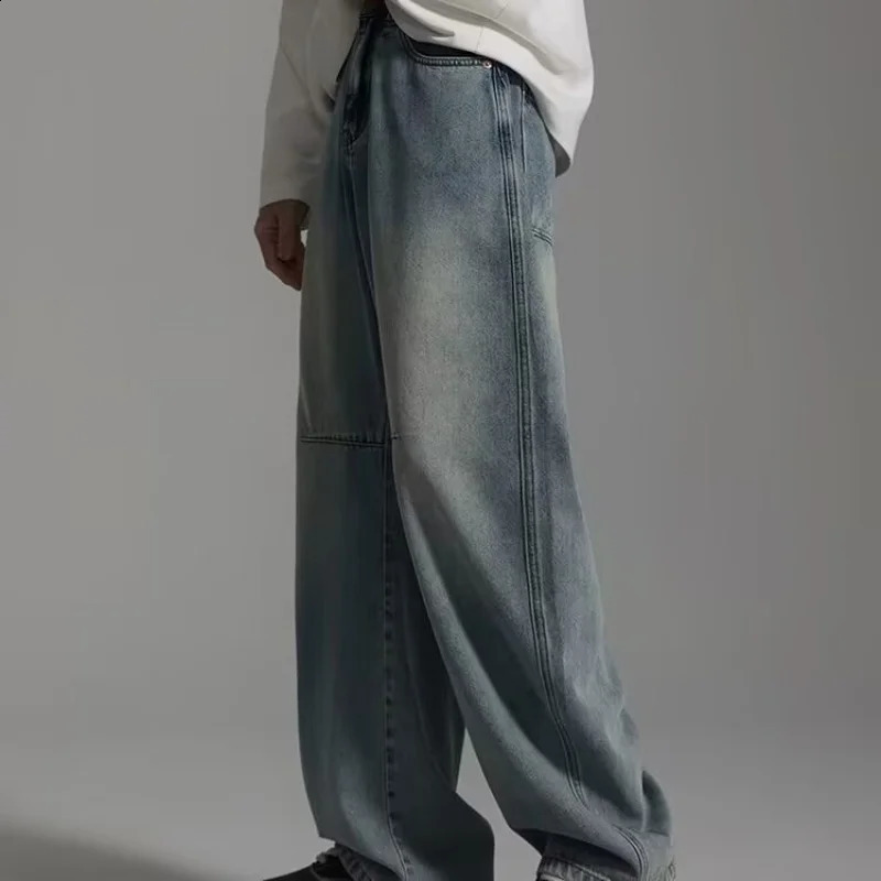 Baggy jeans Trouser mens denim pants wide leg pants mens jeans oversized cargo Korean streetwear hip-hop Harajuku 250423