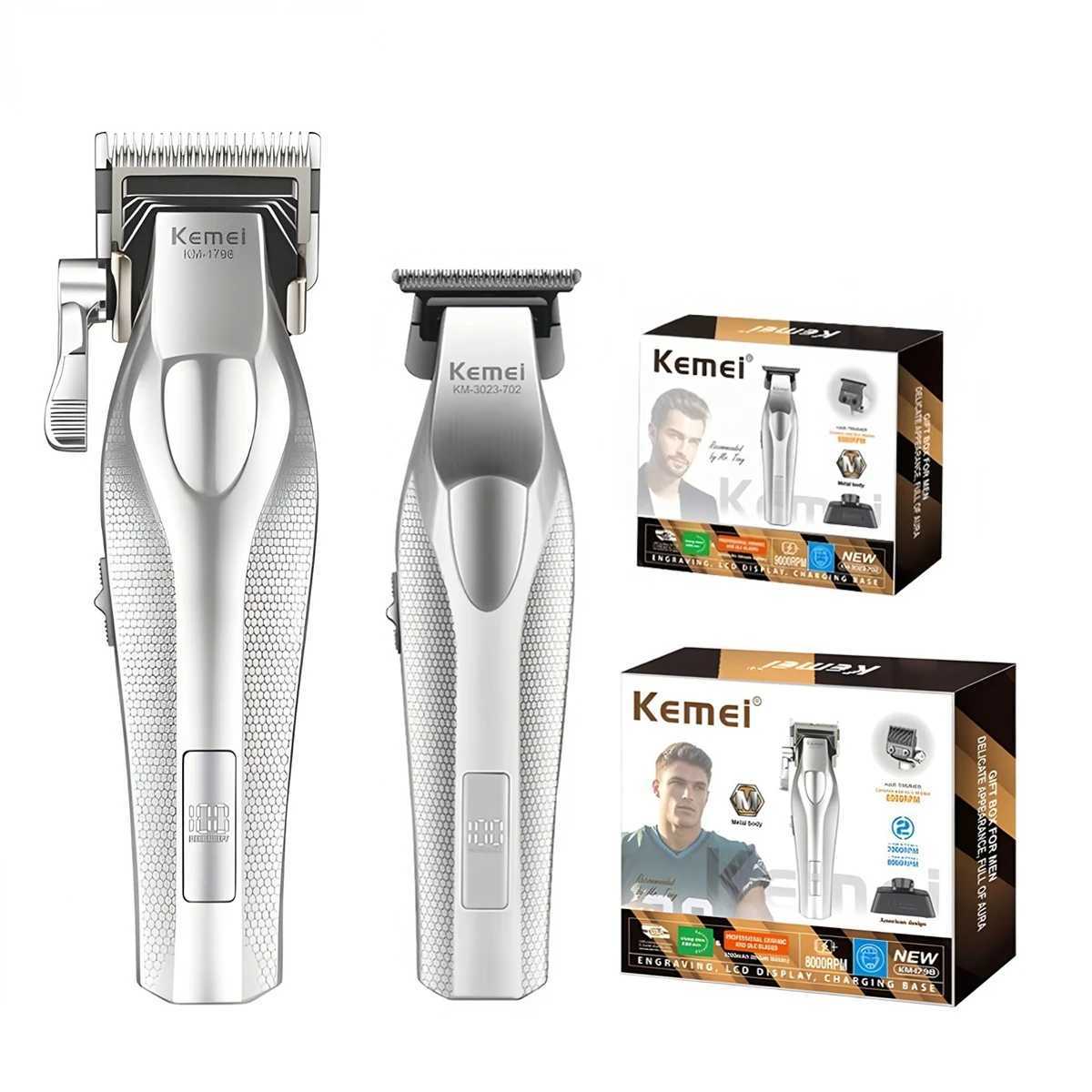 Kemei Hair Trimmer Professional Hair Clipper Electric Haircut Machine Rechargeable Hair Clipper 0 MM Trimmer for Men KM-3023-702 L251124