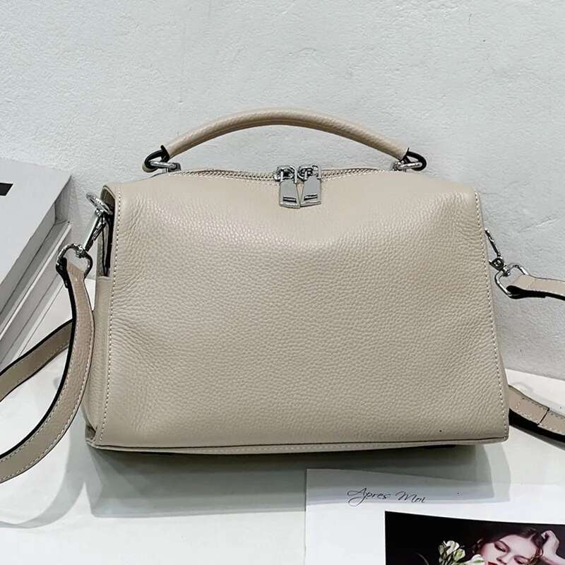 Genuine Large Capacity Women's Shoulder Crossbody Soft Leather Ladies Small Bag