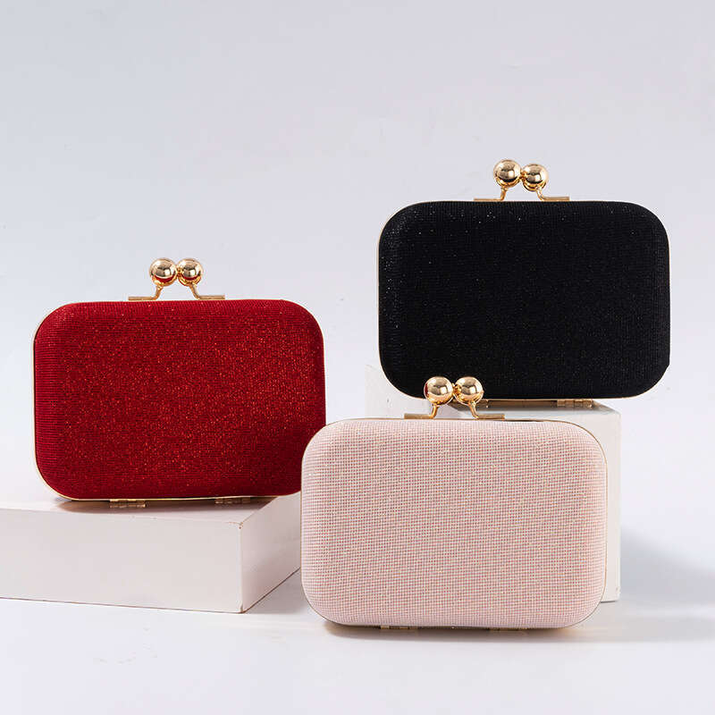 Dinner Bag Ladies Colorful Fashionable Handheld Banquet Paired With Matching Gold Bag KQ