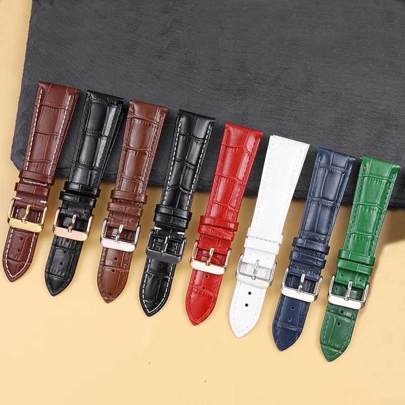 Calfskin Leather Watch Strap 18mm 20mm 22mm 24mm Watchband For Wen Men Watch Accessories Solid Buckle Black Brown C251124