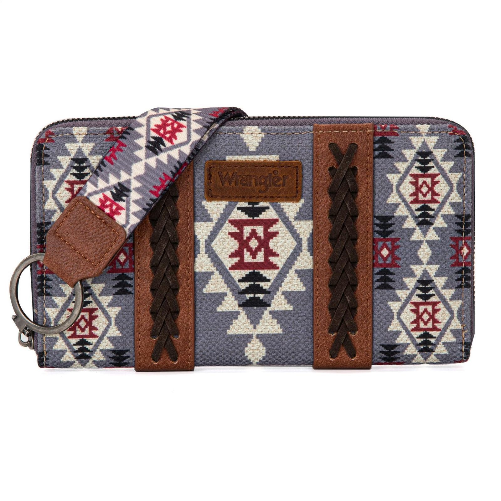 Women's Long Wallets Wristlet Clutch Wallet Vintage Bohemian Style Credit Card Holder With Zipper Coin Pocket Mobile Phone Purse R250424