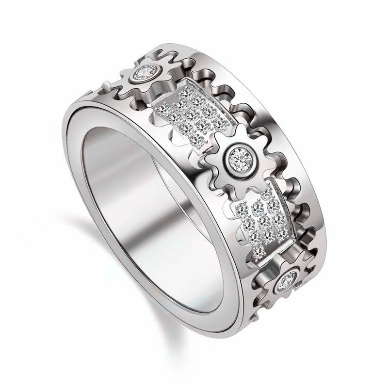 High Quality Designer ring for Woman man Ring Zirconia Engagement Titanium Steel Love Wedding Rings Sier Gold Fashion jewelry Gifts nice